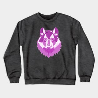 Geometric Pink Wolf Crewneck Sweatshirt